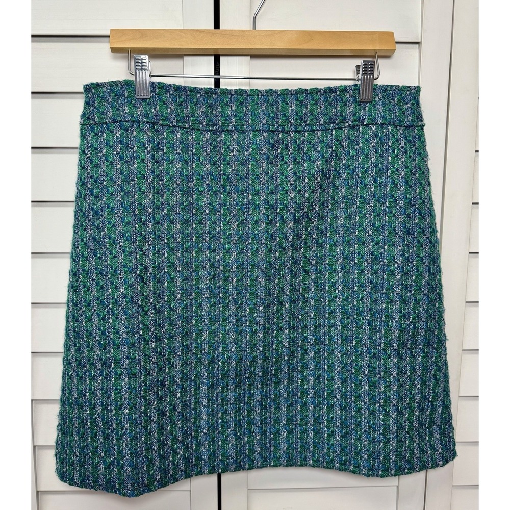 J. Crew Tweed A-Line Skirt Academia Office Preppy Career Women's Size 12 NWT